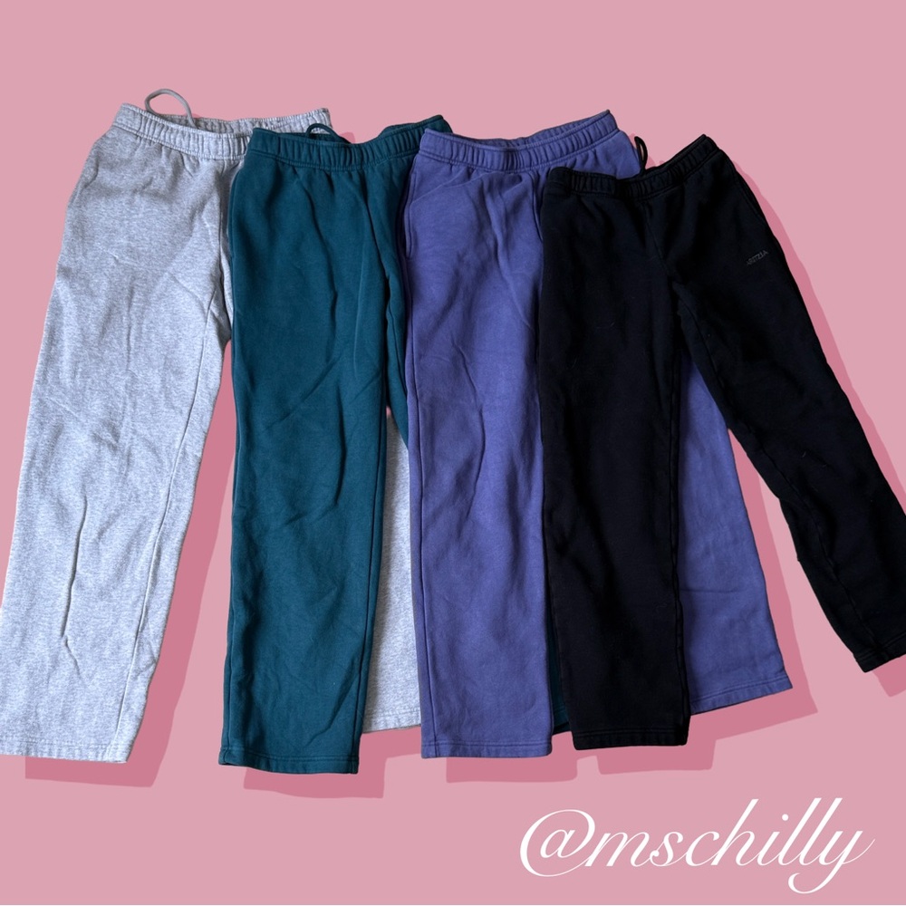 Lot of Aritzia Sweatfleece Mega Fit Cozy Fleece Sweatpants Pants XXS 2XS Black